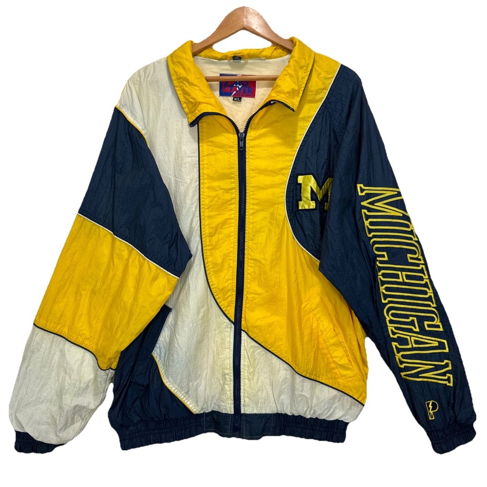 VTG Rare Pro Player Michigan Windbreaker Jacket Daniel Young Mens XL Nylon Korea